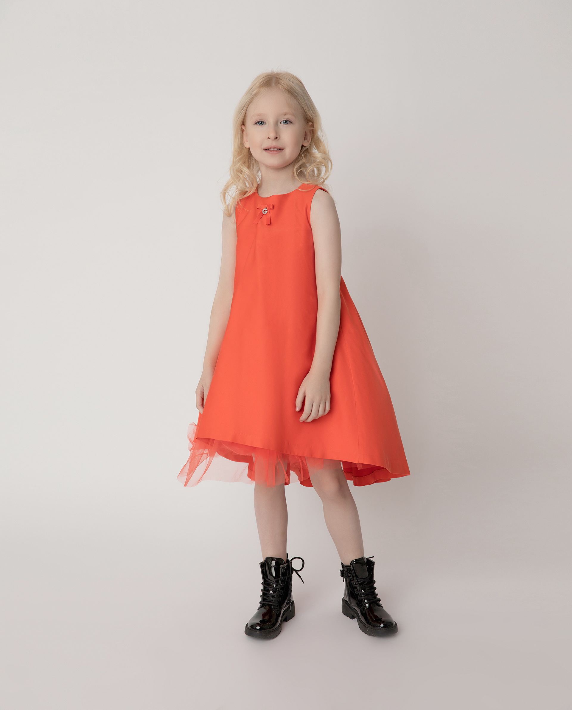 Купить 121GPGMC2505, Платье нарядное оранжевое Gulliver, оранжевый, 122, Полиэстер, Женский, Лето, ВЕСНА/ЛЕТО 2021 (shop: GulliverMarket Gulliver Market)