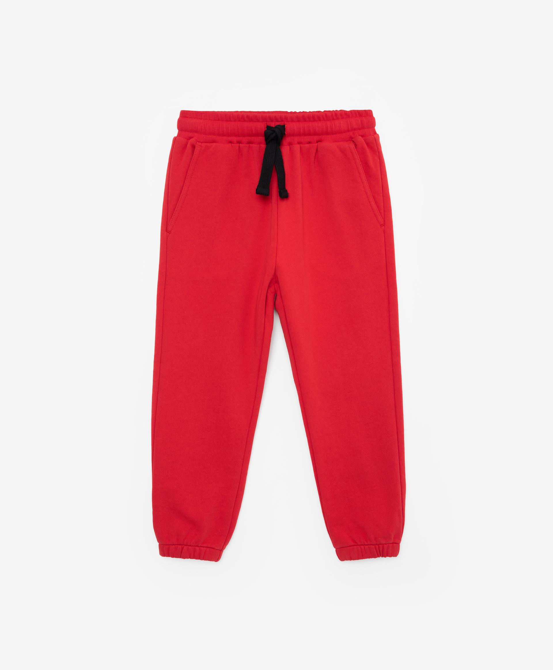 Трикотажные брюки из футера красные Gulliver 12201GMC5601, размер 110, цвет красный - фото 3