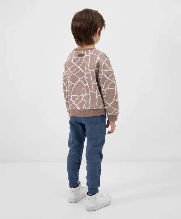 фото Брюки-джоггеры с крупными накладными карманами синие gulliver (116)