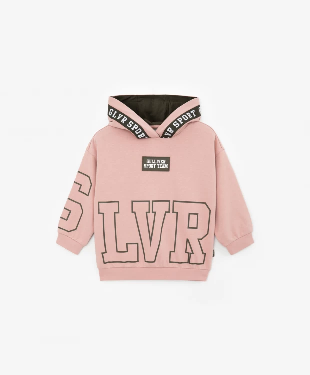 фото Толстовка с капюшоном и крупным принтом gulliver (104)