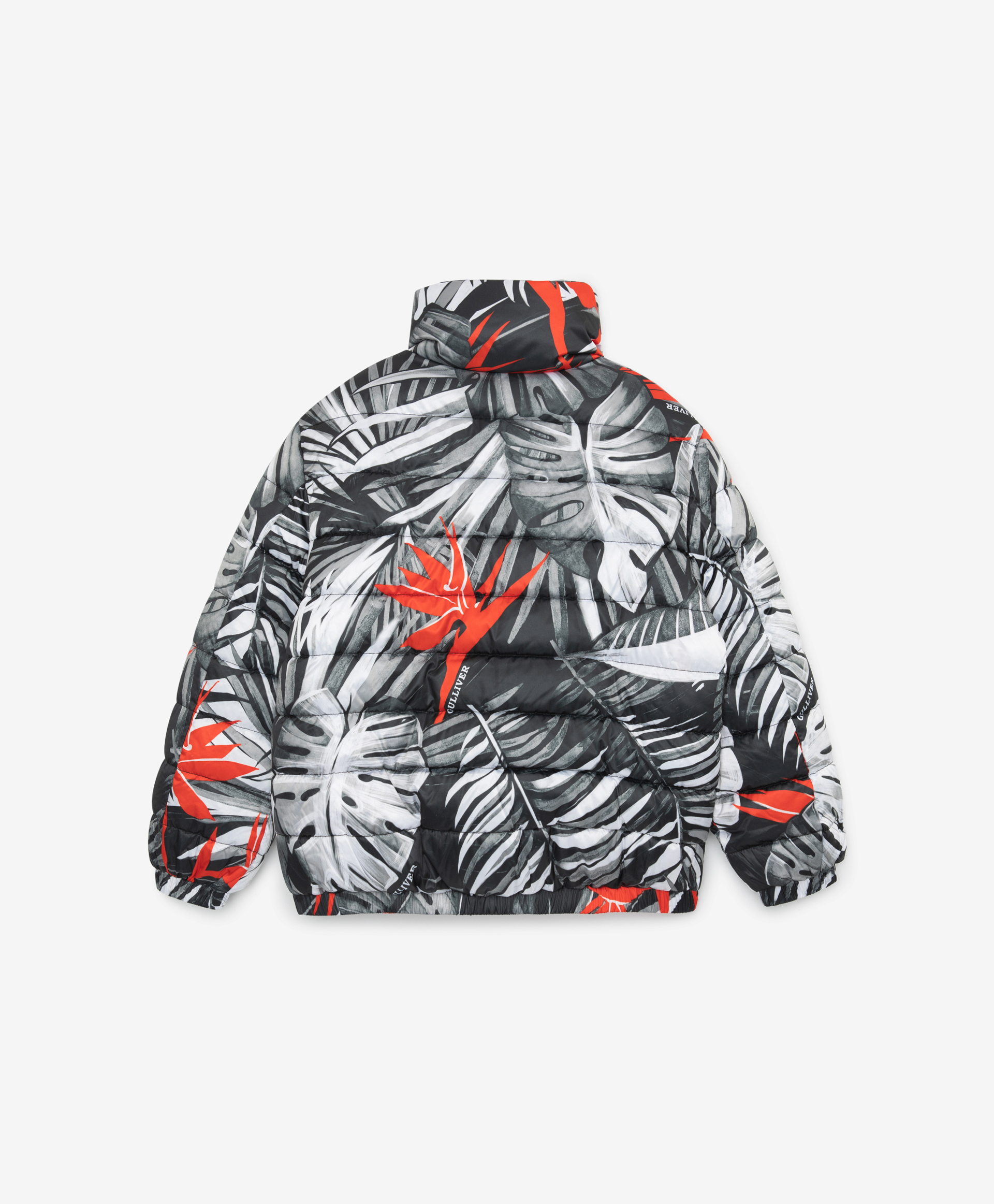 Куртка на искусственном пуху с тропическим принтом Gulliver 12207GJC4104, размер 140, цвет мультицвет - фото 5