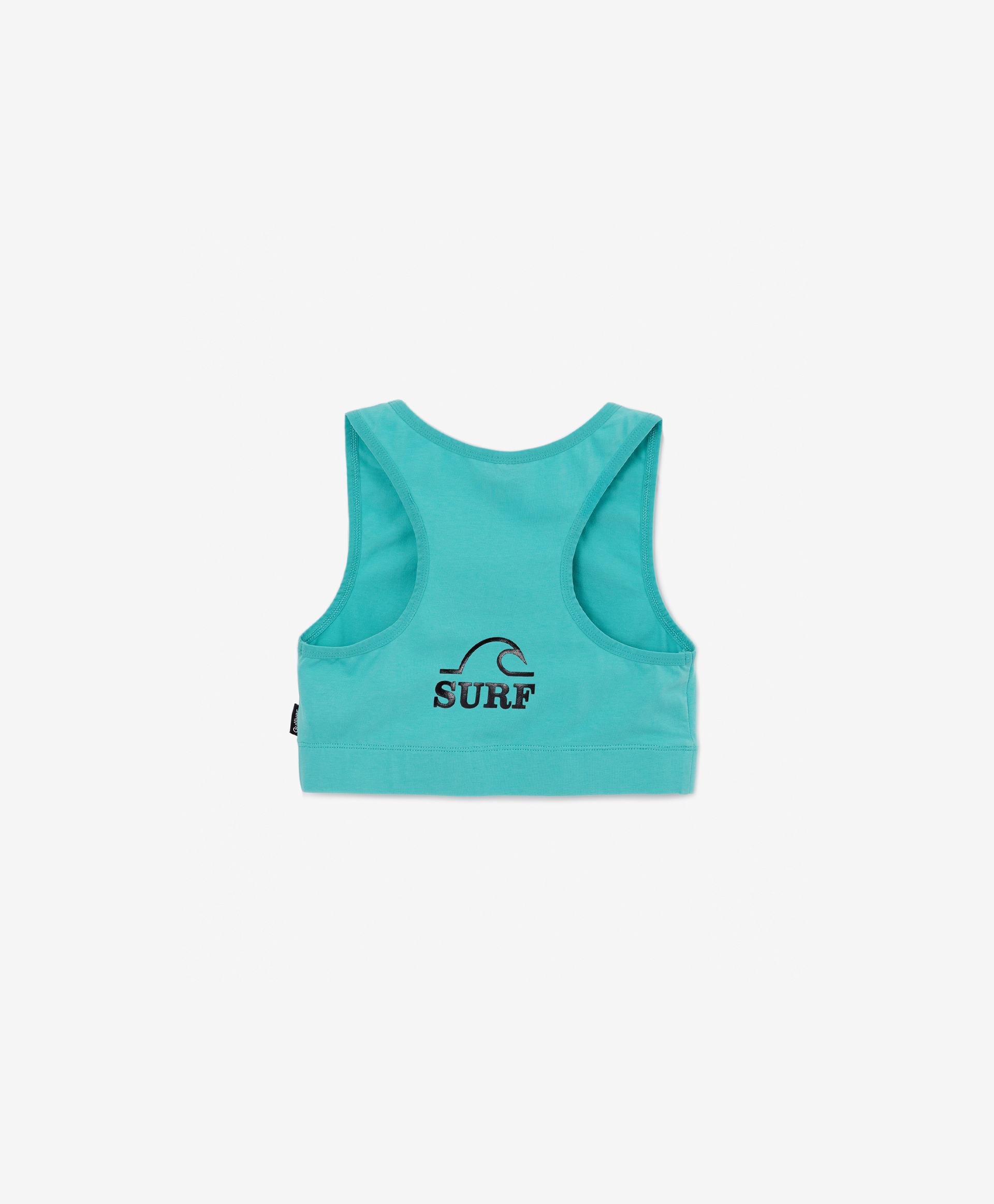 фото Топ с контрастным принтом бирюзовый gulliver