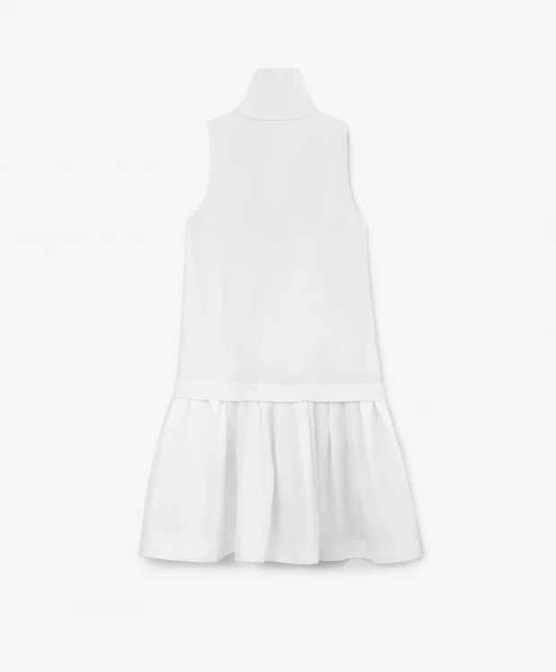 Платье теннисное с застежкой поло белое Gulliver