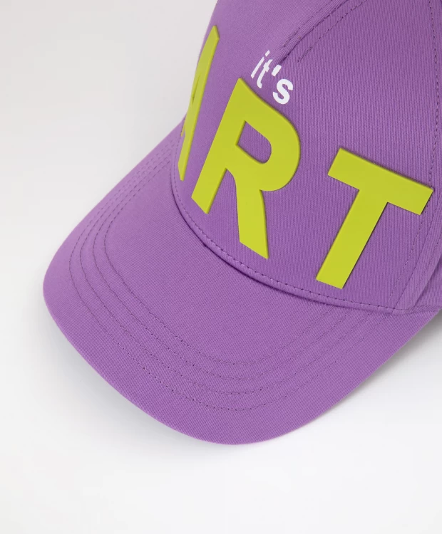 фото Бейсболка с крупным шрифтовым декором фиолетовая gulliver (56-58)