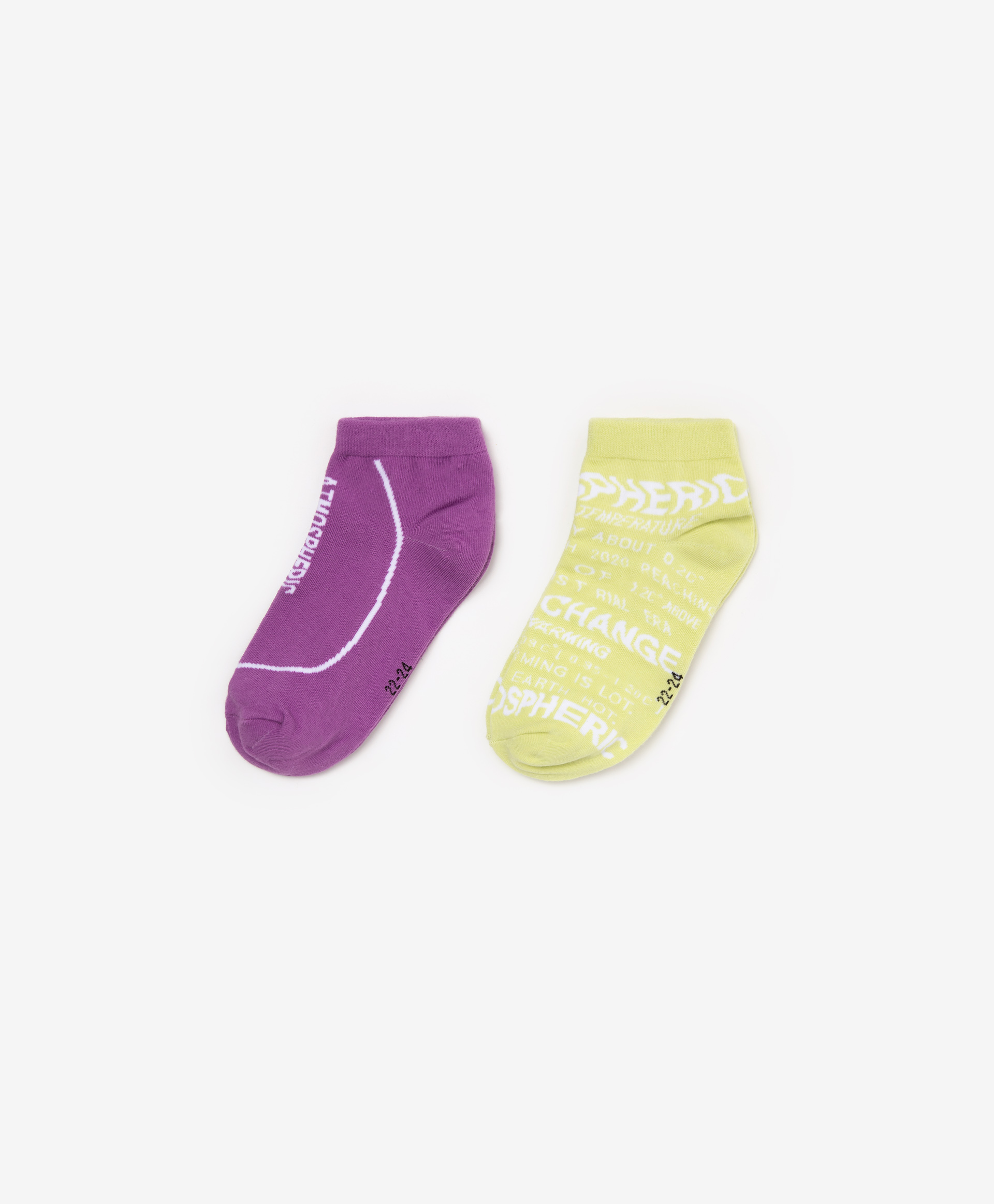 Носки хлопковые короткие Gulliver 12309GJC8504, размер 22-24, цвет фиолетовый - фото 1
