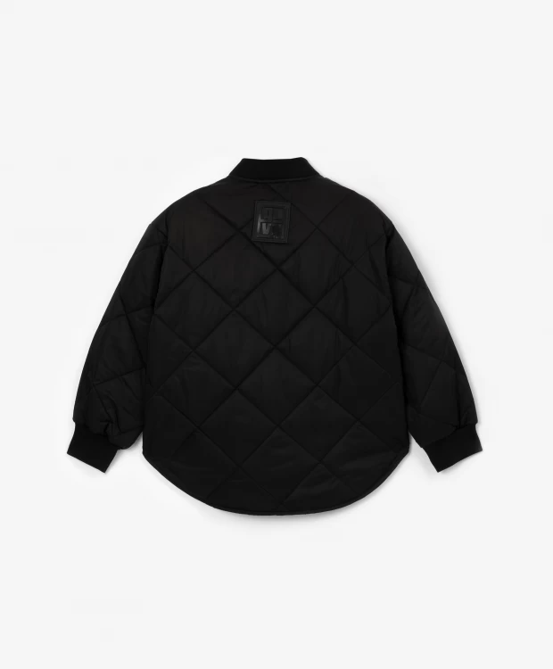 фото Куртка демисезонная оверсайз черная gulliver (146)