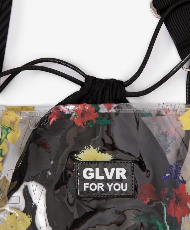 фото Прозрачная сумка с цветочным принтом gulliver (one size)