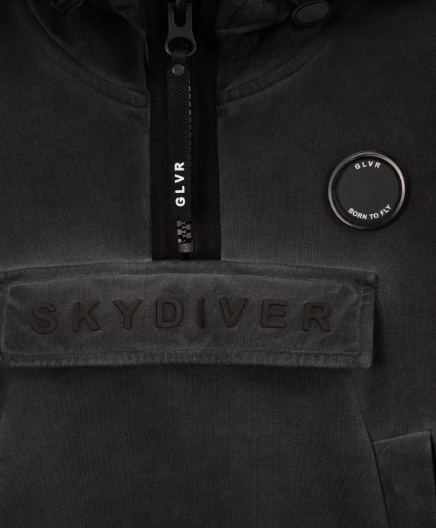 фото Толстовка с короткой молнией модного графитового цвета gulliver (122)