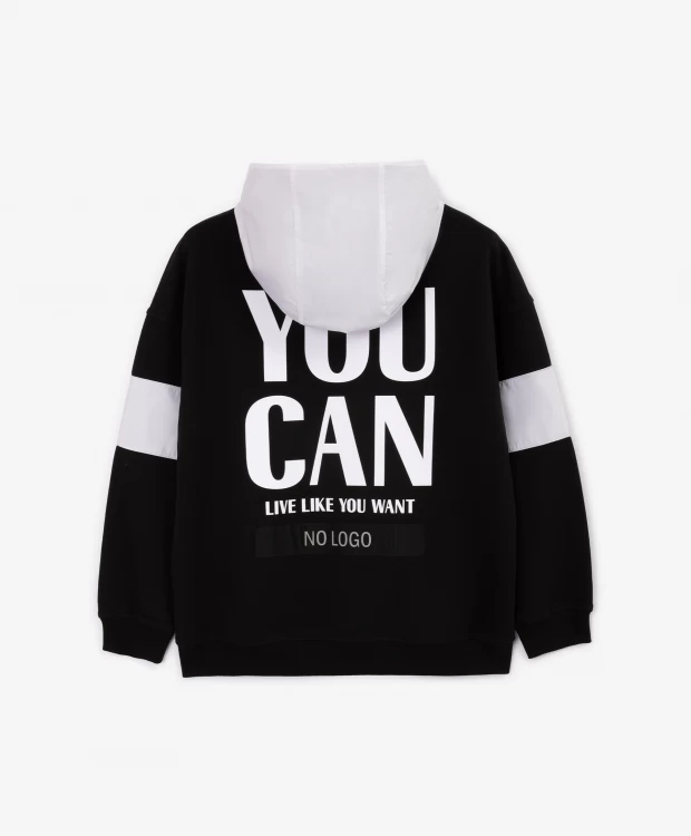 фото Толстовка с контрастной отделкой gulliver (140)