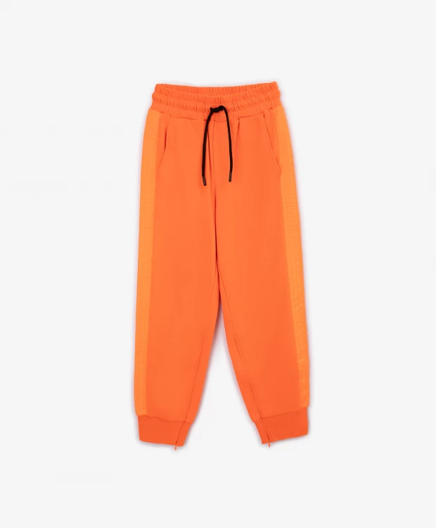 Брюки-джоггеры из футера оранжевые для мальчика Gulliver брюки из футера оранжевые gulliver