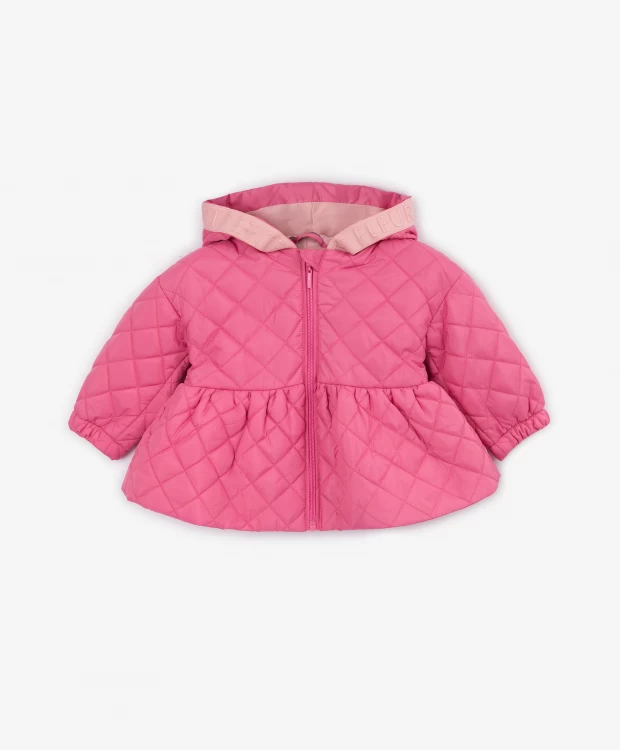Куртка с градиентным цветовым переходом розовая для девочек Gulliver