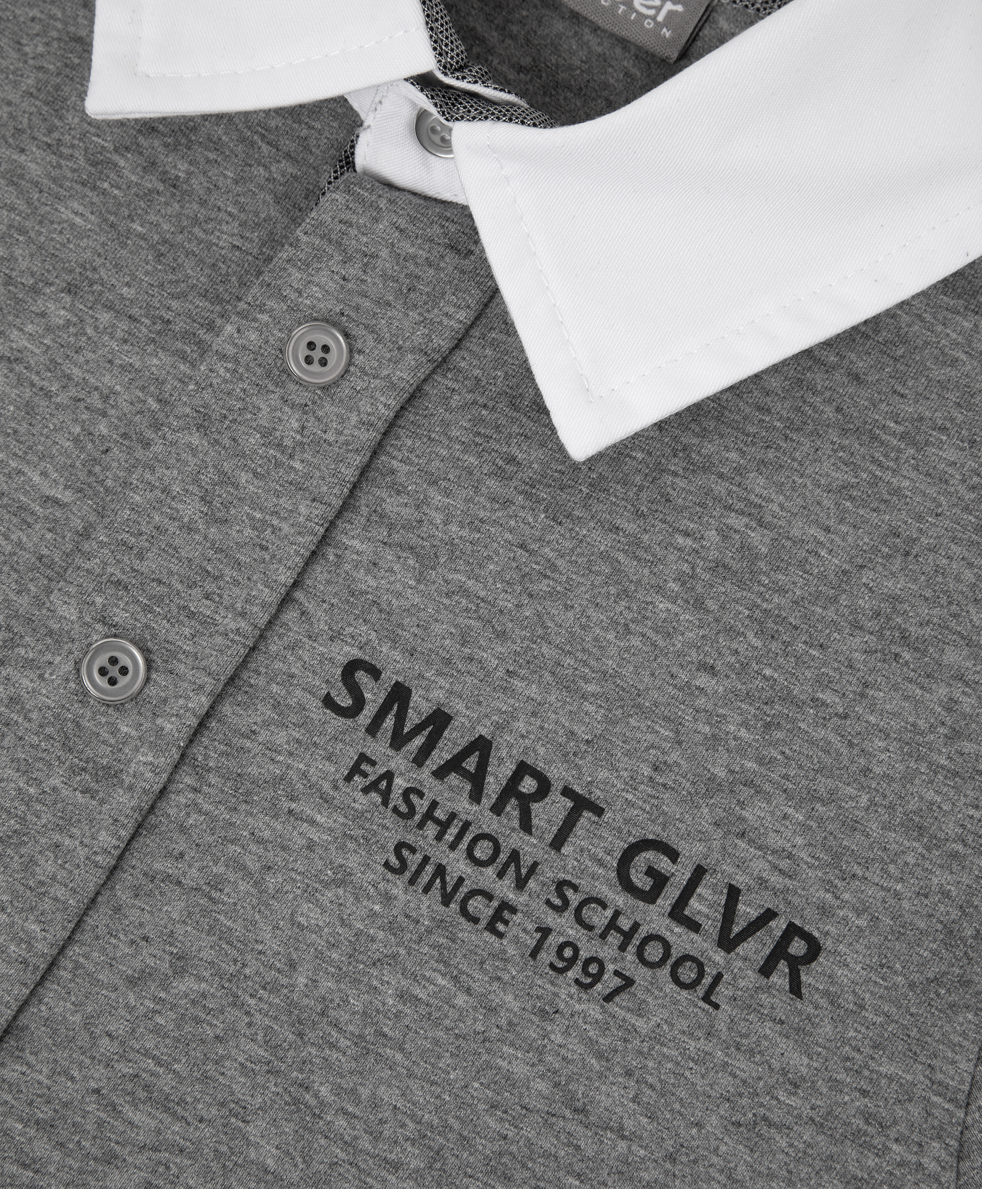 Рубашка серая с длинным рукавом Gulliver 200GSBC1403, размер 152, цвет серый - фото 3