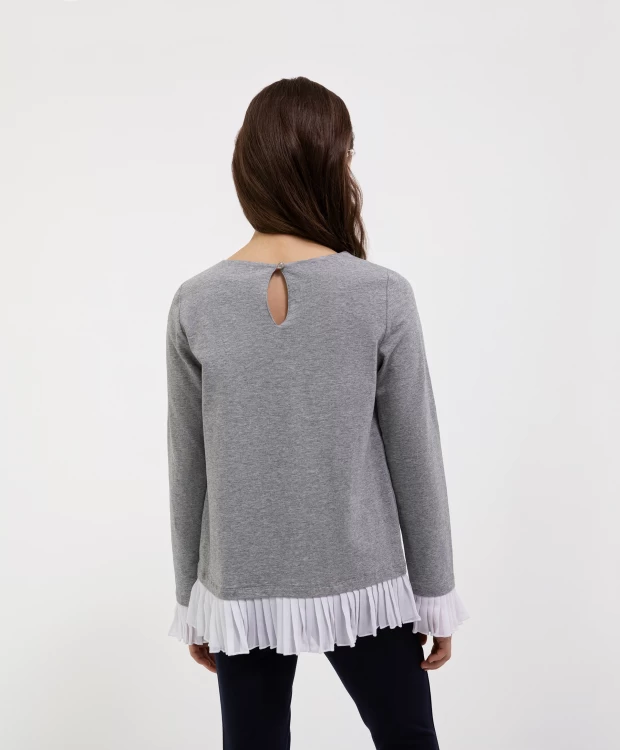 фото Футболка cерая с длинным рукавом gulliver (122)