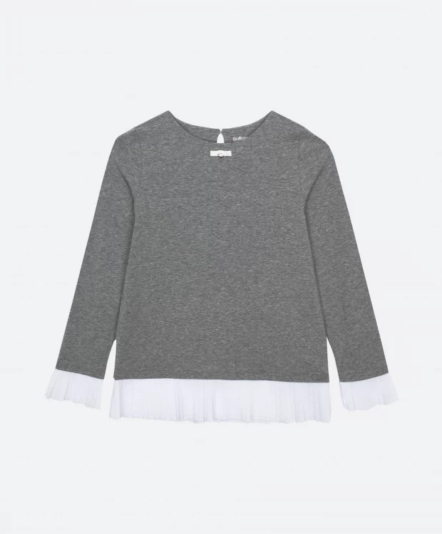фото Футболка cерая с длинным рукавом gulliver (122)