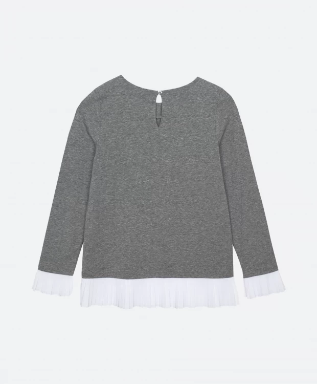 фото Футболка cерая с длинным рукавом gulliver (122)