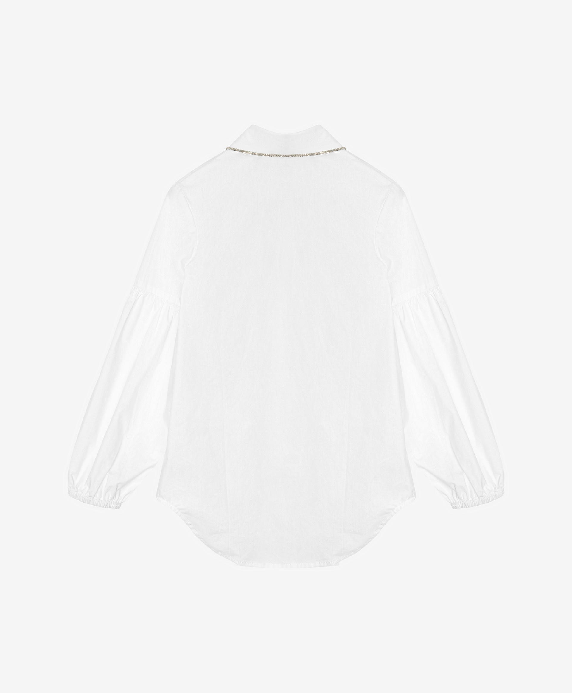 Блузка оверсайз с длинным рукавом белая Gulliver 200GSGC2203, размер 152, цвет белый - фото 4
