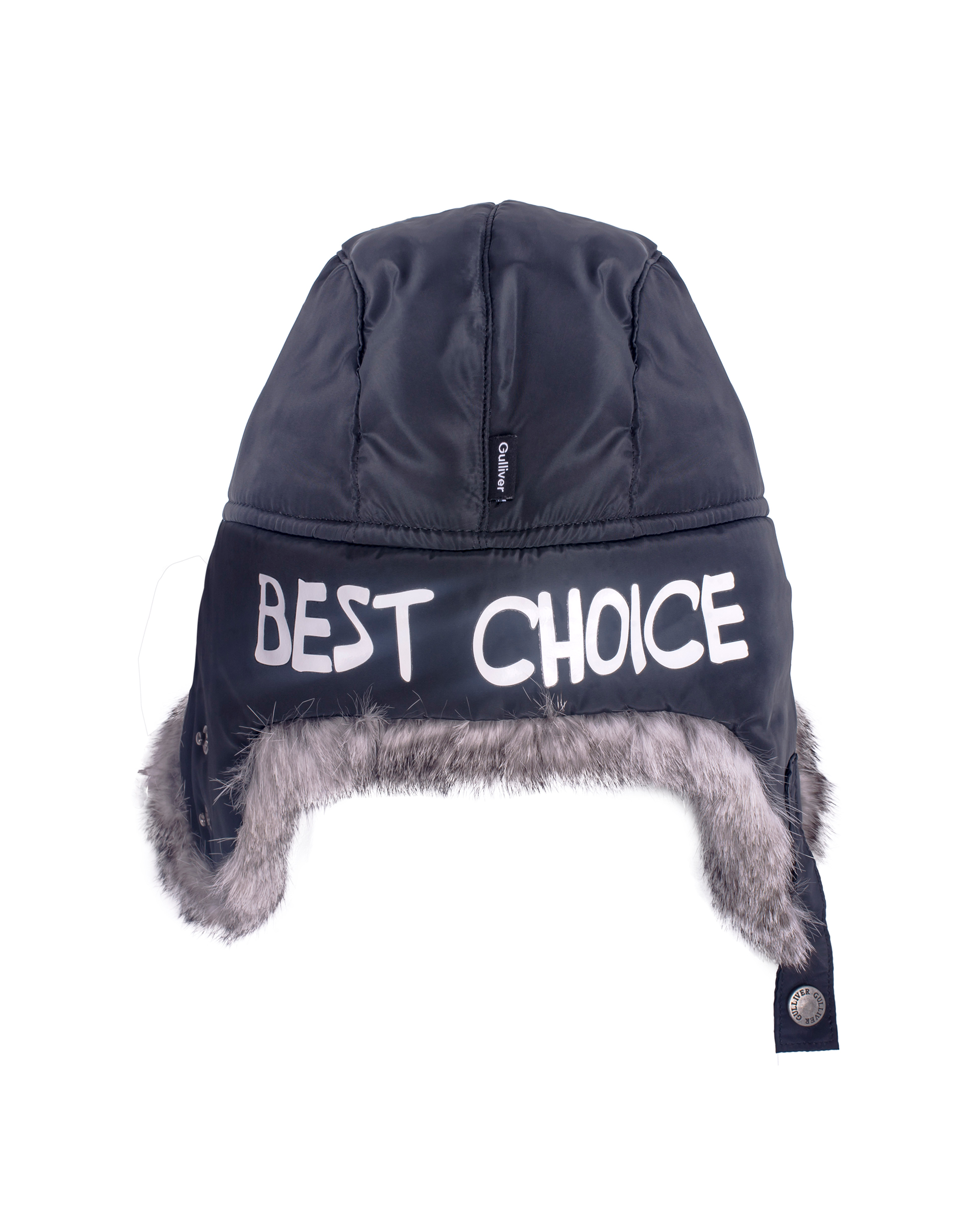 фото Черная плащевая шапка gulliver