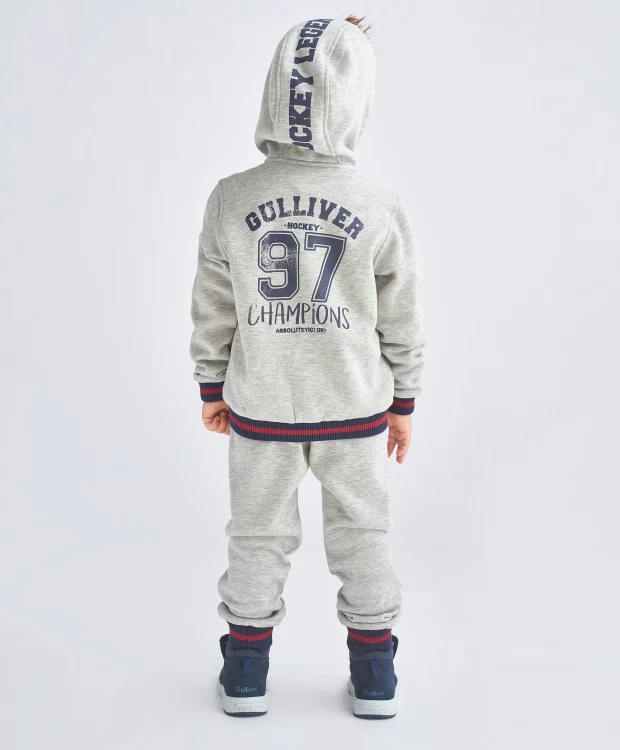 фото Серая толстовка с капюшоном gulliver (116)