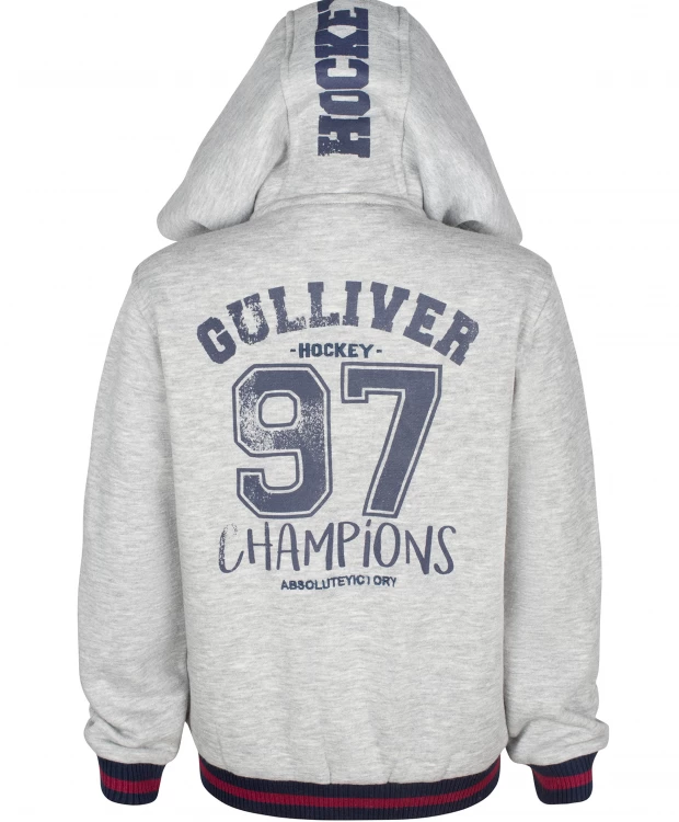 фото Серая толстовка с капюшоном gulliver (116)