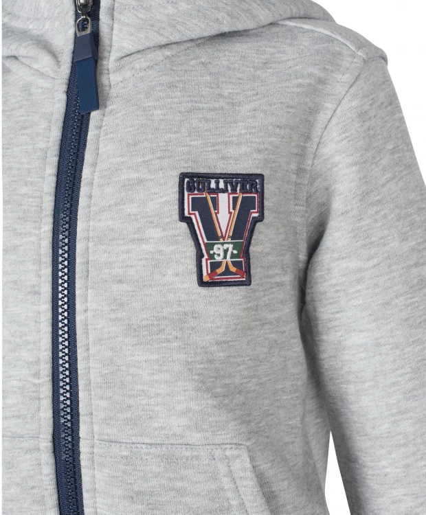 фото Серая толстовка с капюшоном gulliver (116)