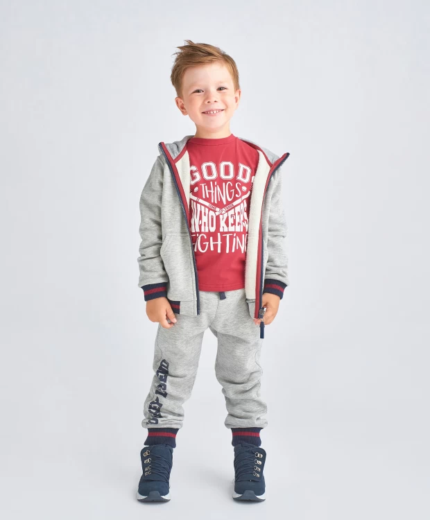 фото Серая толстовка с капюшоном gulliver (116)