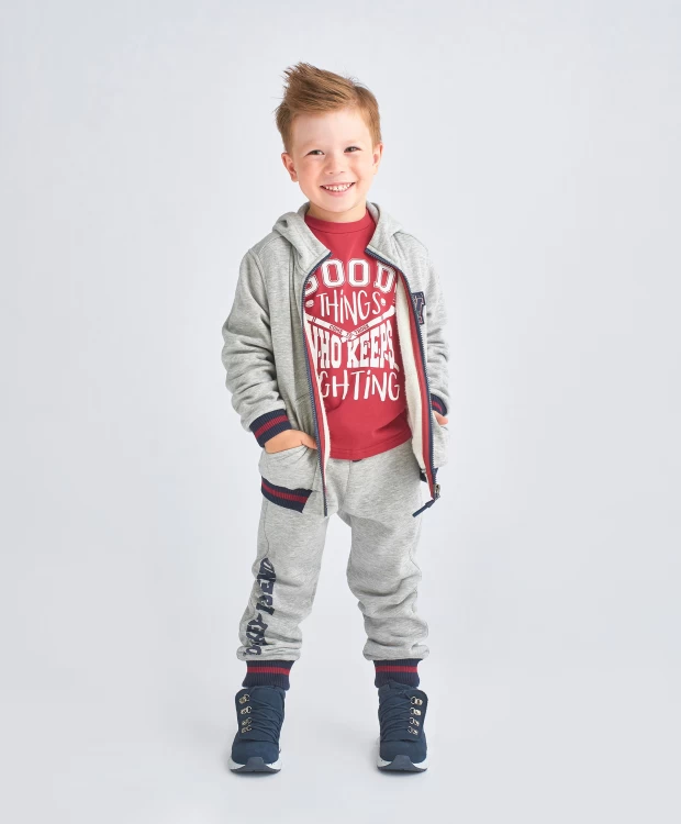 фото Серая толстовка с капюшоном gulliver (116)