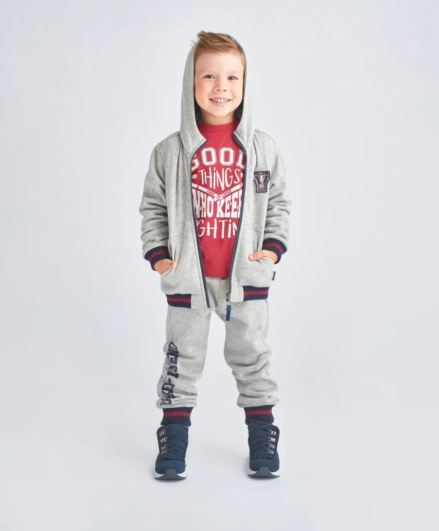 фото Серая толстовка с капюшоном gulliver (116)