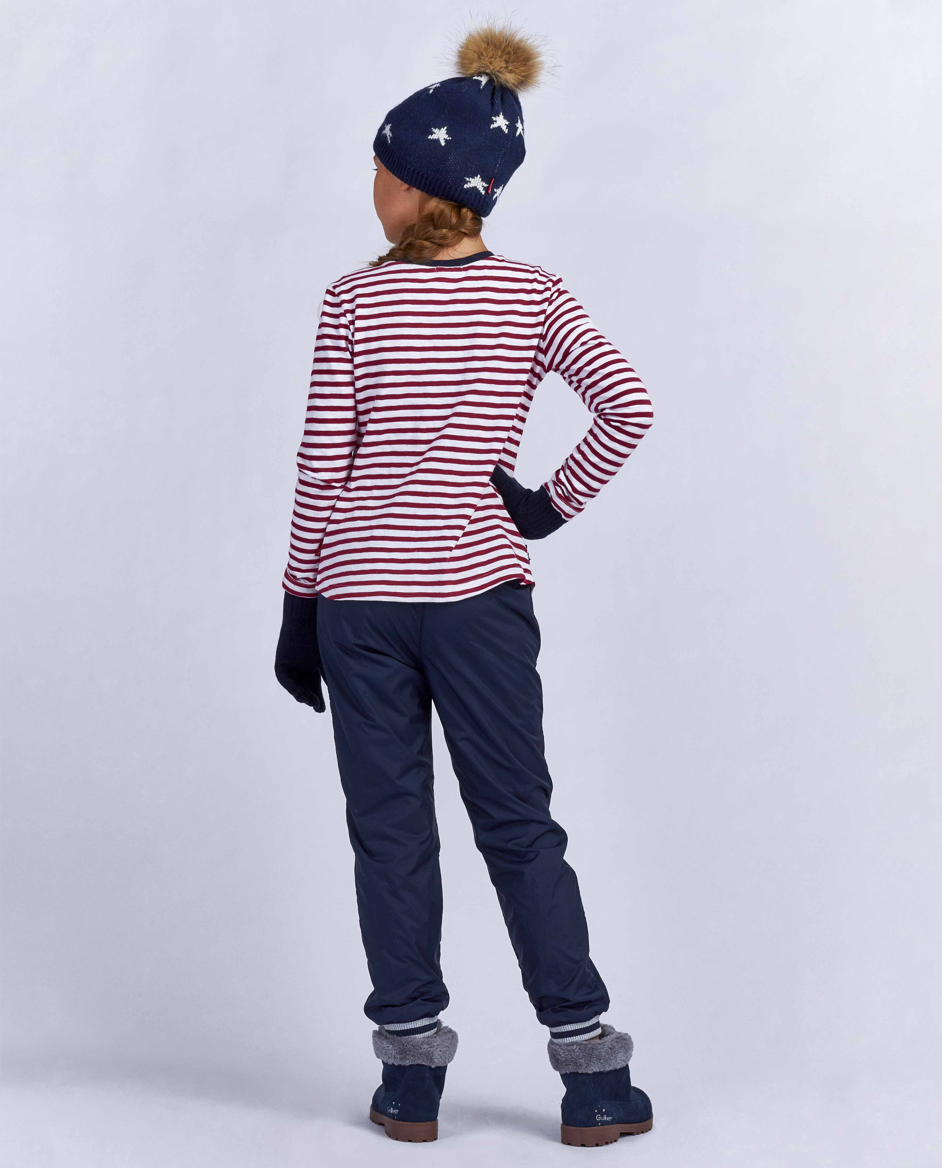 фото Синяя двойная вязаная шапка gulliver