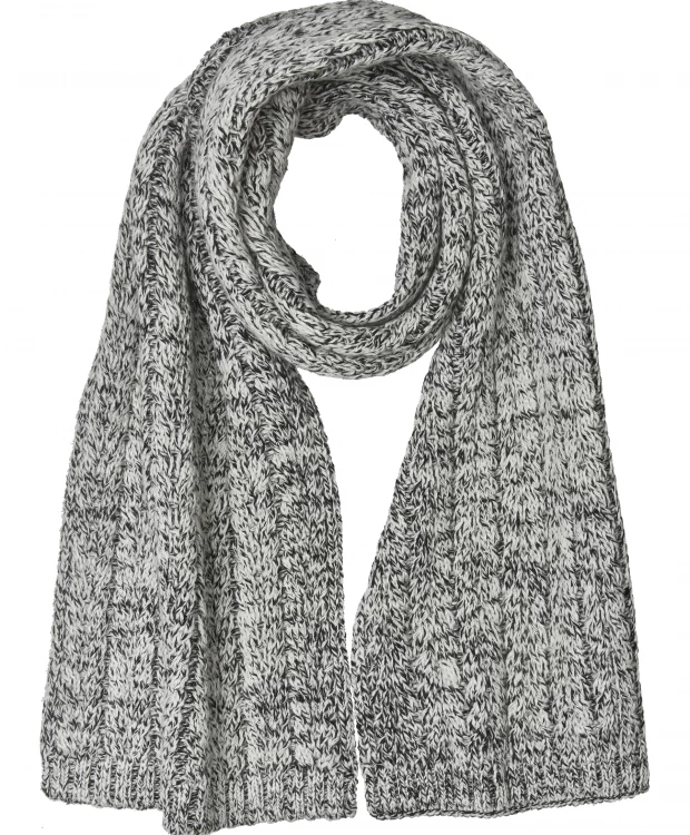 фото Черно-белый вязаный шарф gulliver (без размера)