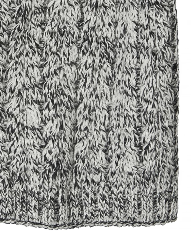 фото Черно-белый вязаный шарф gulliver (без размера)