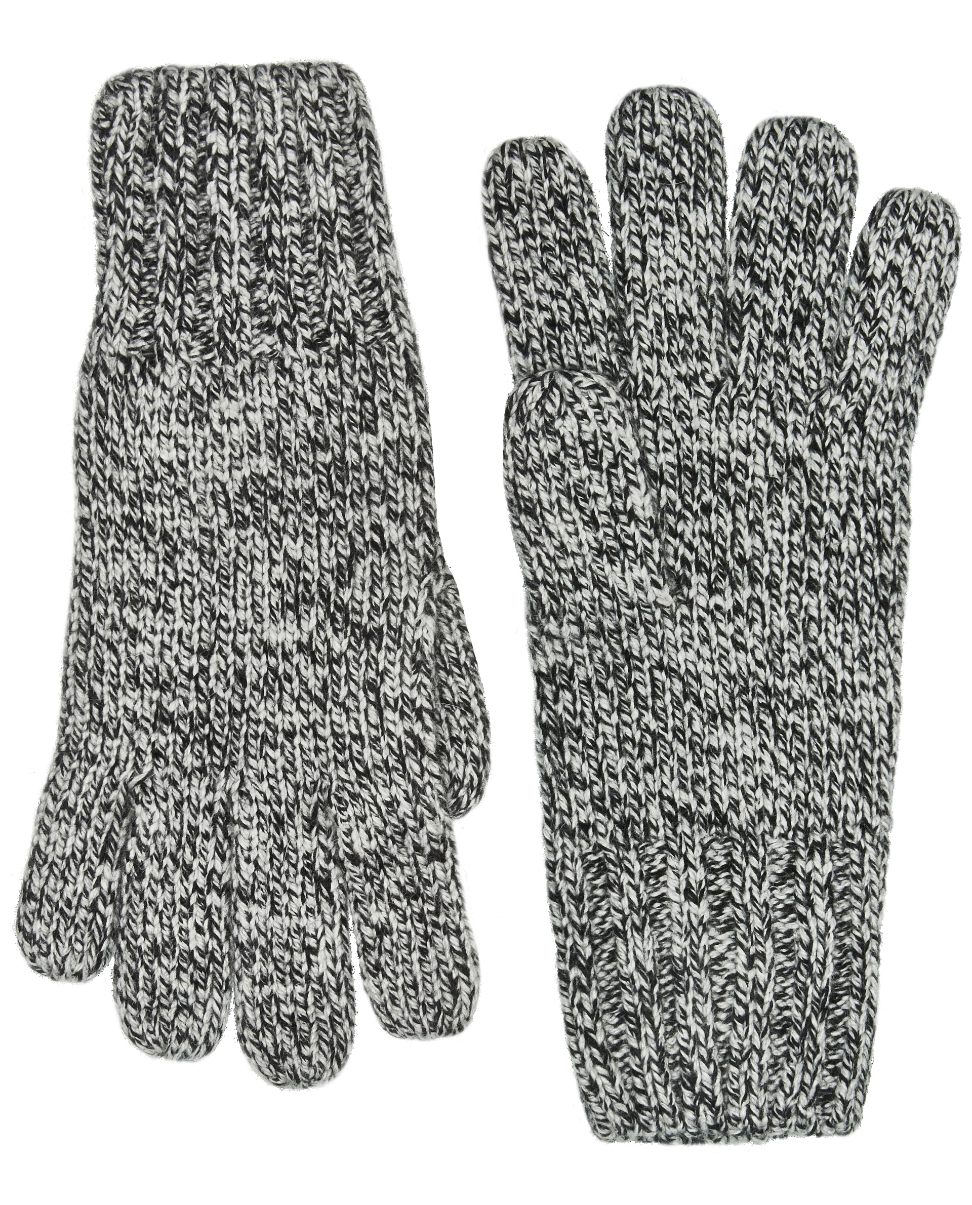 фото Серые вязаные перчатки gulliver