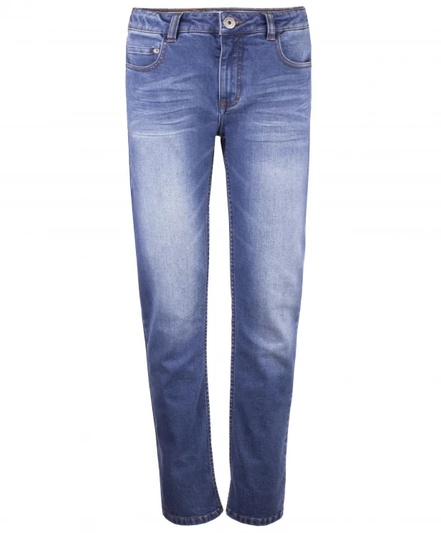 Голубые джинсы с потертостями Gulliver (140)