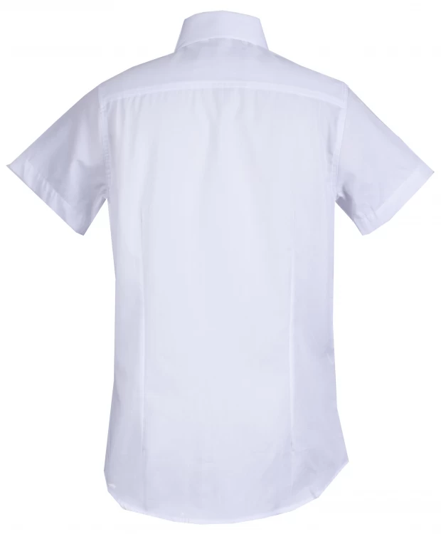 фото Белая рубашка с коротким рукавом gulliver (140)