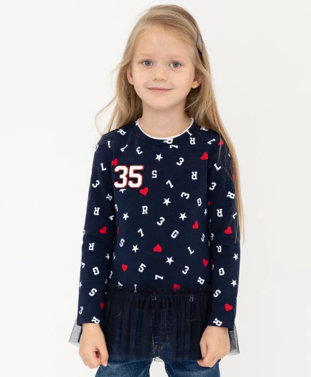 фото Синяя футболка с длинным рукавом gulliver (104)