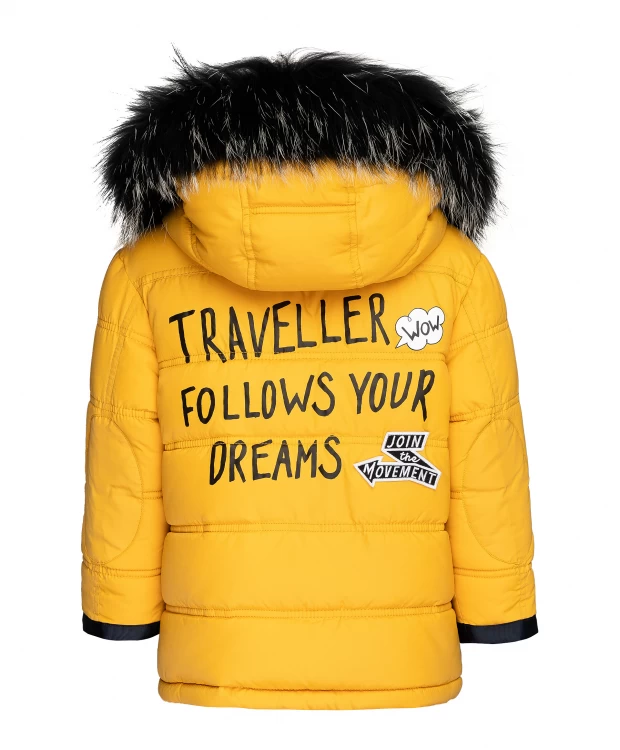 Желтая зимняя куртка Gulliver