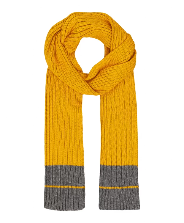 фото Желтый вязаный шарф gulliver (без размера)