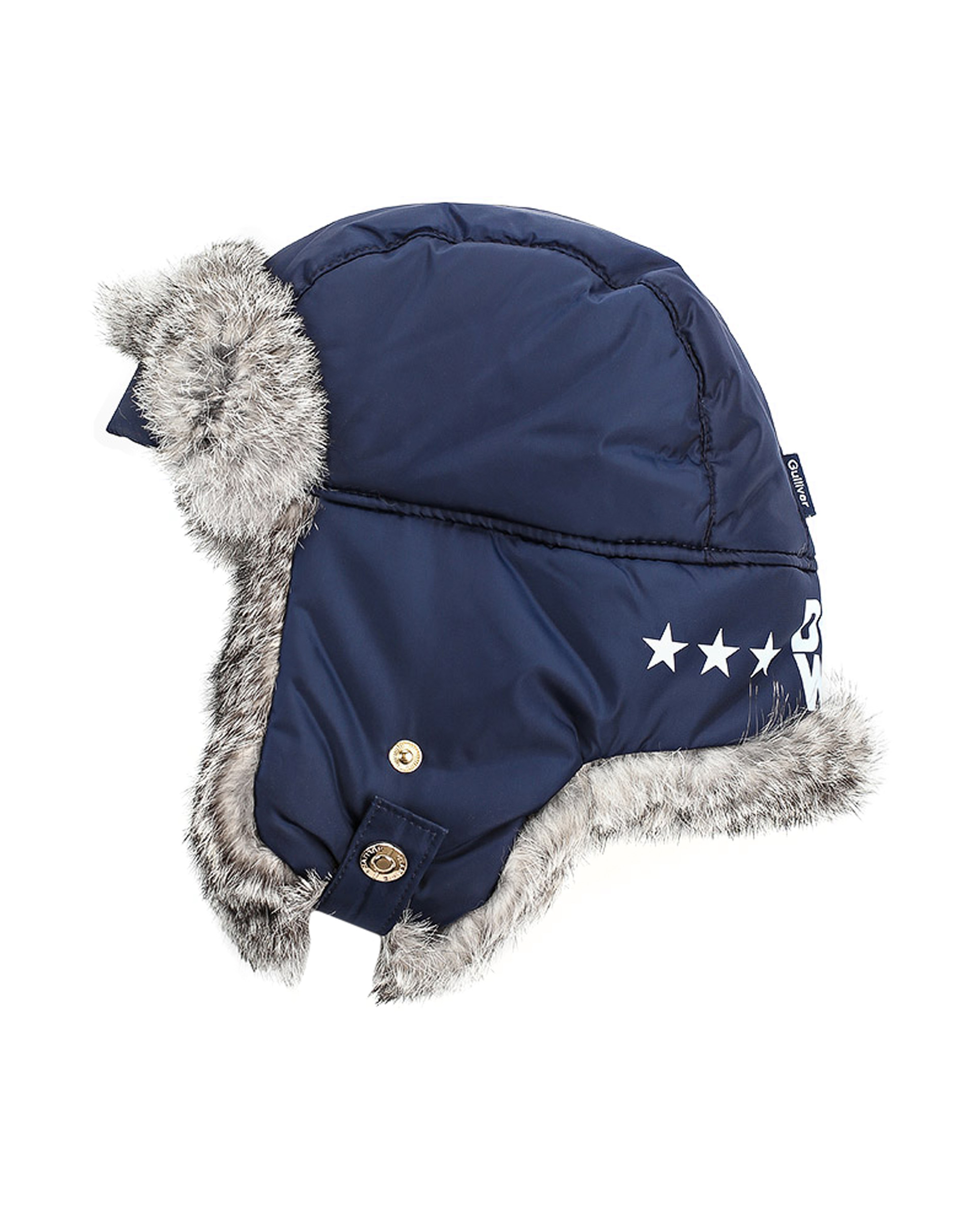 фото Синяя шапка-ушанка gulliver