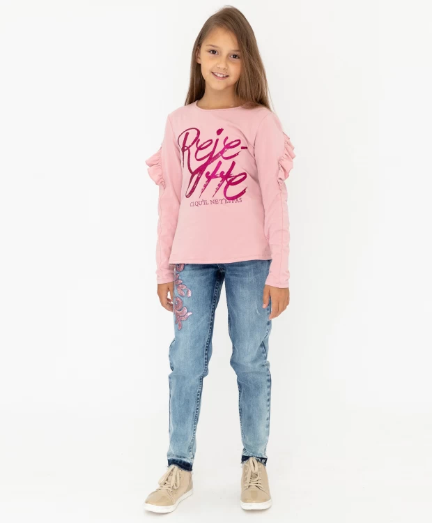 Розовая футболка с длинным рукавом Gulliver