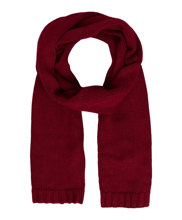 фото Бордовый вязаный шарф gulliver (без размера)