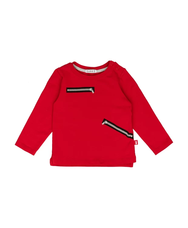 Красная футболка с длинным рукавом Gulliver (92)