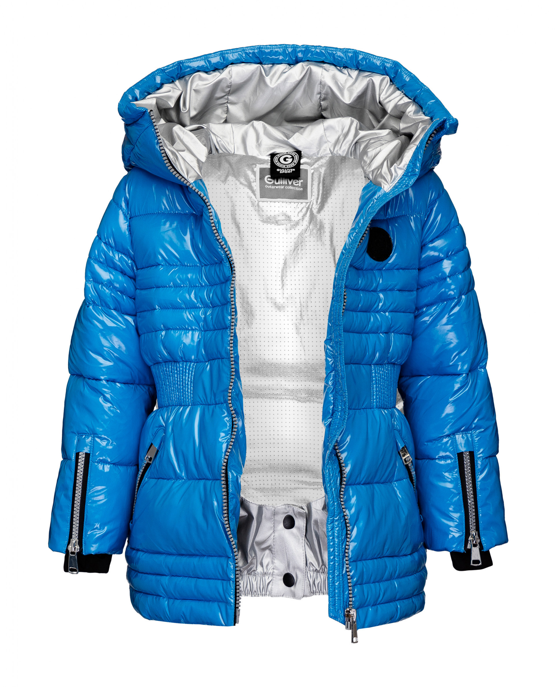 blue winter jacket outfit
