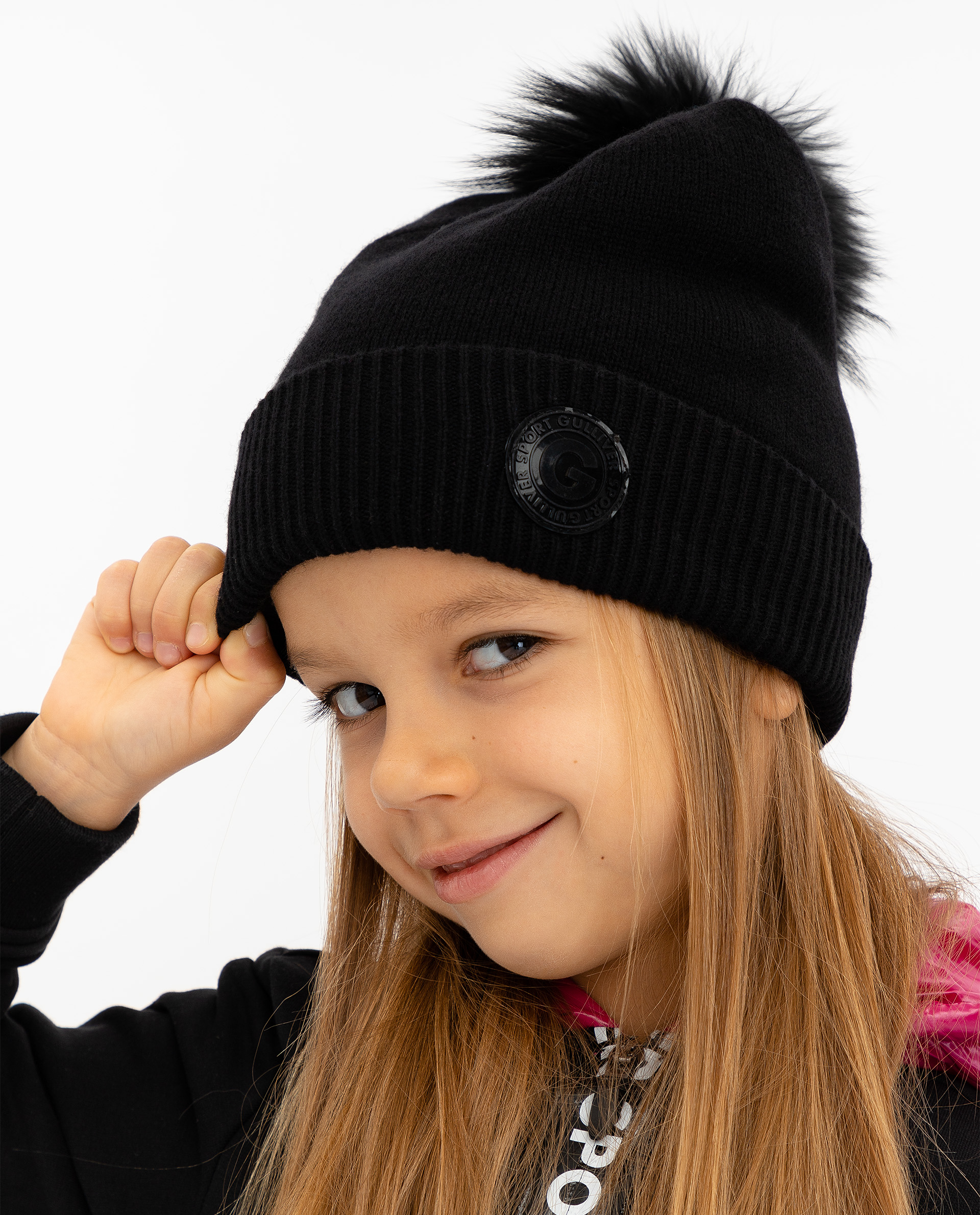 фото Двойная вязаная шапка gulliver