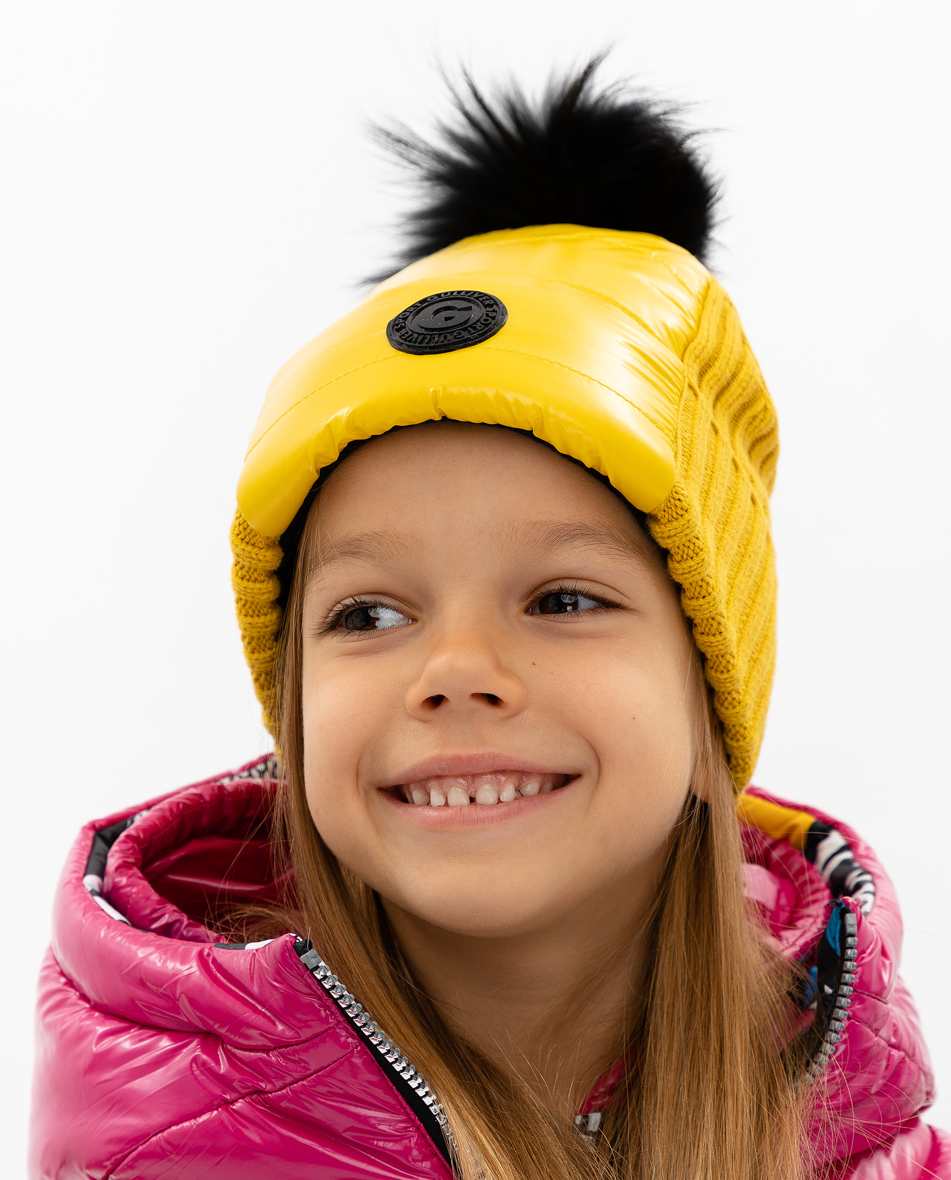 Купить 219FGC7303, Двойная вязаная шапка Gulliver, желтый, 50, Женский, ОСЕНЬ/ЗИМА 2019-2020 (shop: GulliverMarket Gulliver Market)