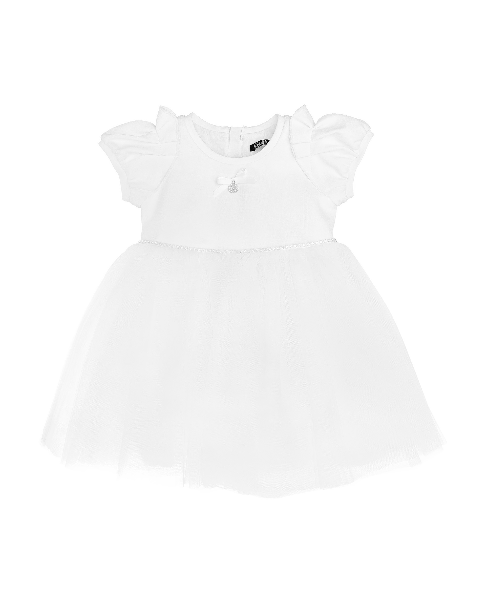 Купить 219GPGBC5002, Белое нарядное платье Gulliver, Gulliver Baby, белый, 86, Женский, ОСЕНЬ/ЗИМА 2020-2021 (shop: GulliverMarket Gulliver Market)
