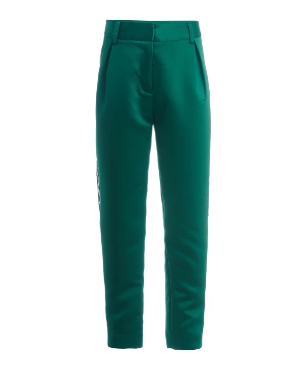 Зеленые брюки с лампасами Gulliver (152)