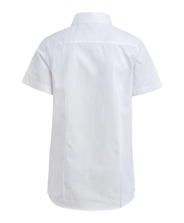 фото Белая рубашка с коротким рукавом gulliver (122)