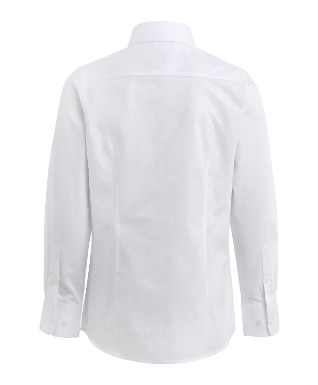 фото Белая рубашка с длинным рукавом gulliver (146)