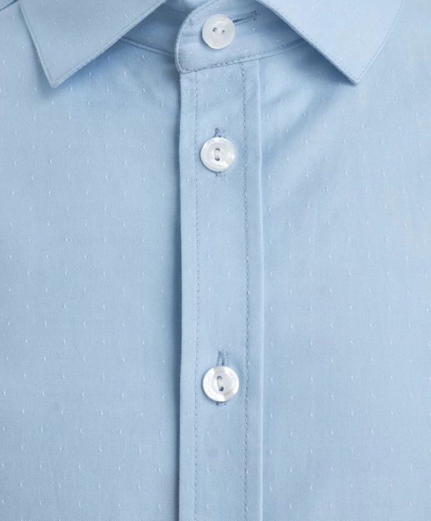 фото Голубая рубашка в горошек gulliver (152)