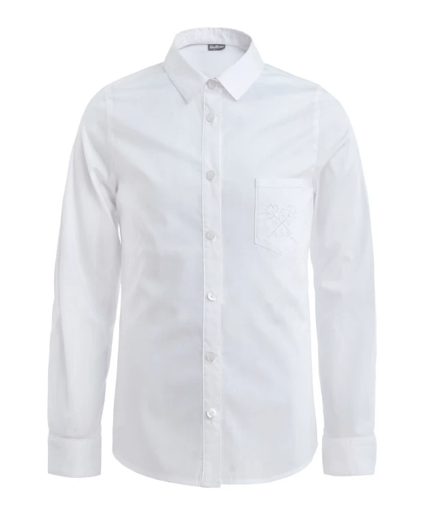 Белая блузка с длинным рукавом Gulliver
