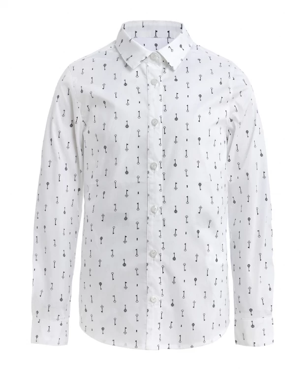 Белая блузка с орнаментом "Ключи" Gulliver